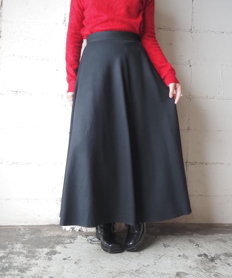 Wool Circular Skirt BK