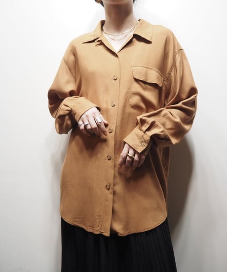 Open Collar Rayon Shirt BR