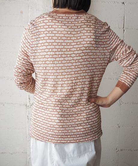 MISSONI Vneck Pattern Cardigan BRWH