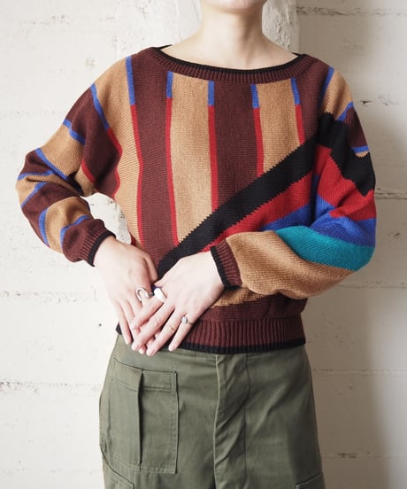 Multi Color Dolman Sleeve Knit BEBRRE