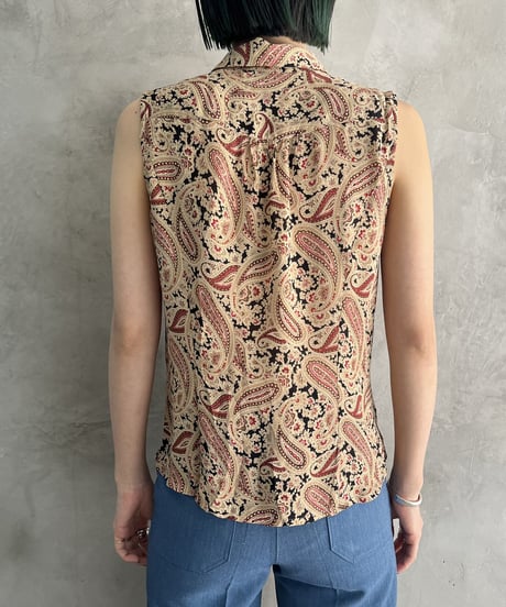 Paisley Pattern N/S Blouse BEBK