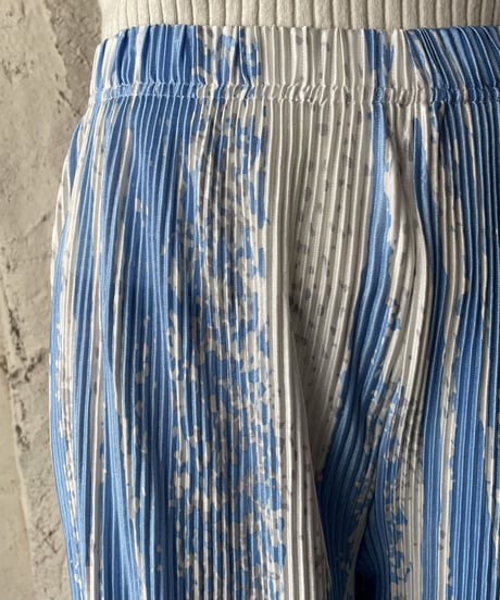 Bicolor Pleated Easy Pants LBLWH