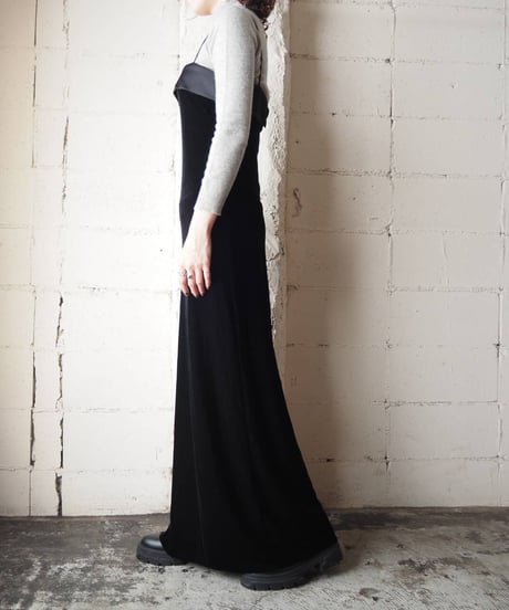 Velour Camisole Tight Dress BK