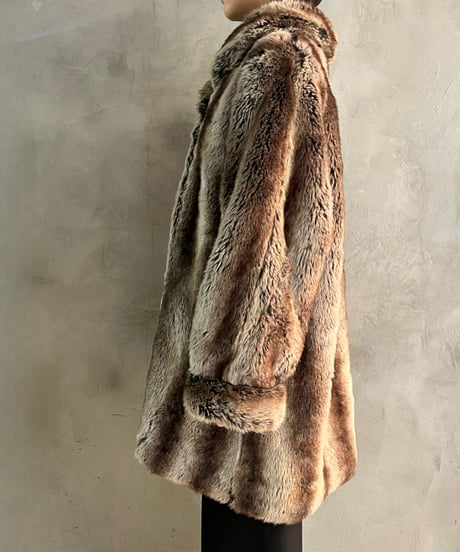 Mix Color Fake Fur Coat BRBK