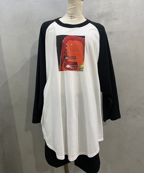 thomas drew Photographer Art Print Raglan Tee WH BK