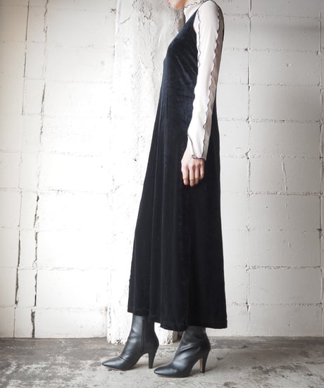 Sleeveless Velour Dress BK