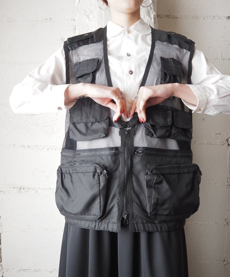 Mesh Design Fishing Vest BK