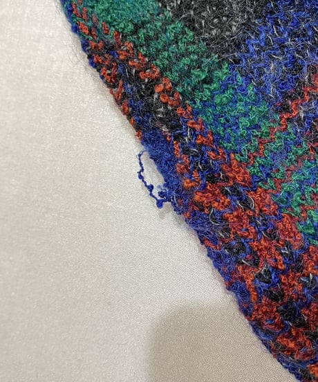 MISSONI  V Neck Check Knit BL BK GN