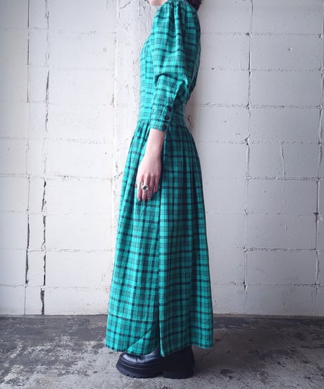Puff Sleeve Check Dress GN