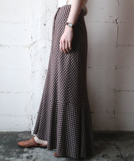 Vintage Cacharel Pattern Flared Skirt BR