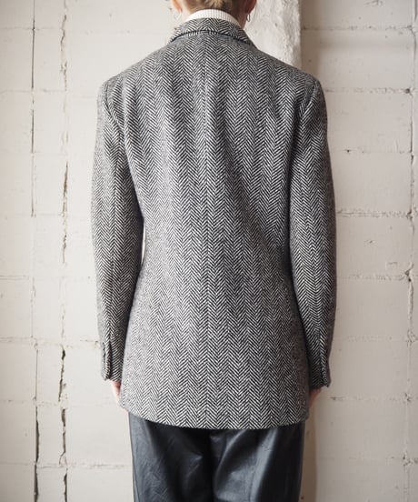 LAUREN Herringbone Tweed Tailored Jacket BKWH