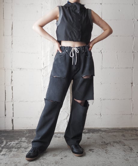 REMAKE Levi's Crashed Drawstring Denim BK