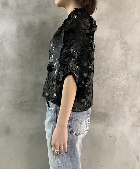S/S Sequin Tops BK