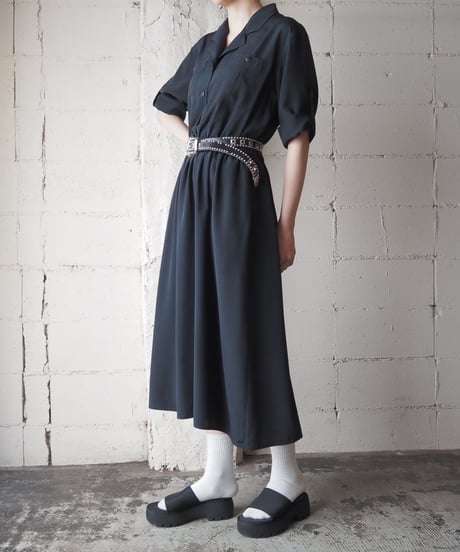 Open Collar Dress BK