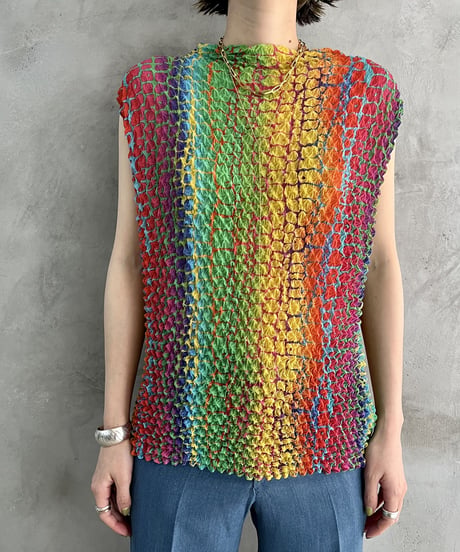 1990's Colorful Pattern Popcorn N/S BLYE GN