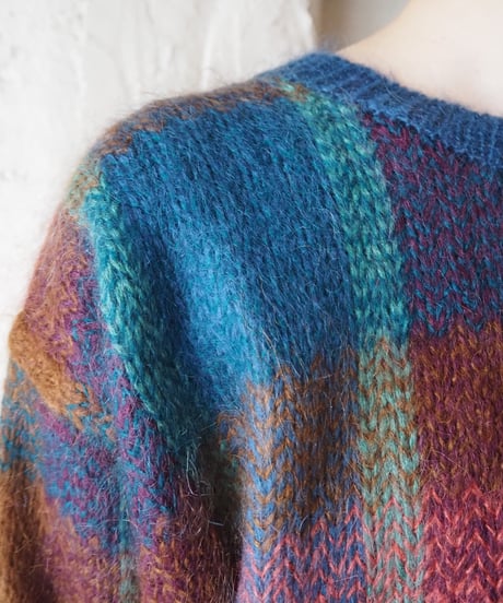 Check Pattern Mohair Knit BLBR