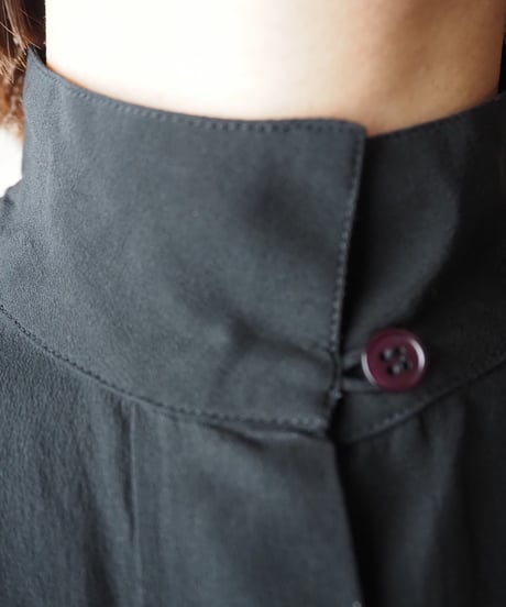 Stand Collar Shoulder Design Blouse BK