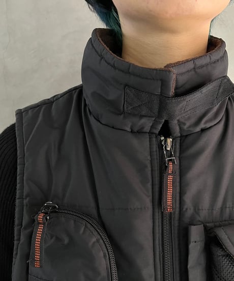 Many Pocket Nylon Vest BK