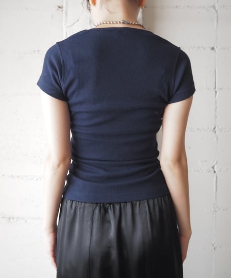 S/S LACOSTE V neck T-Shirt NV