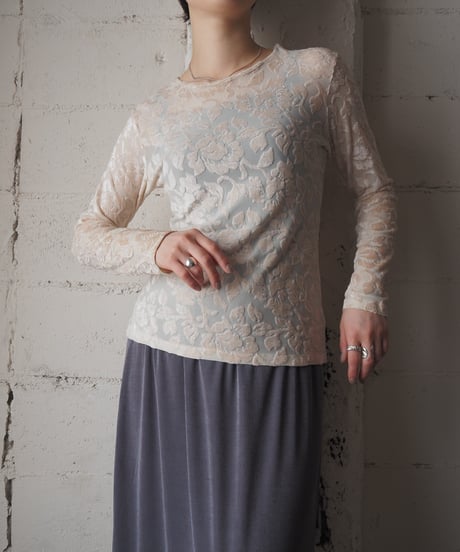 Opal Velour Sheer Tops WH