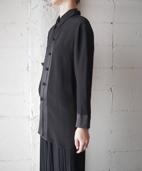 Center Line China Button Shirt BK
