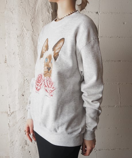 1990's Cat Print Sweat GR