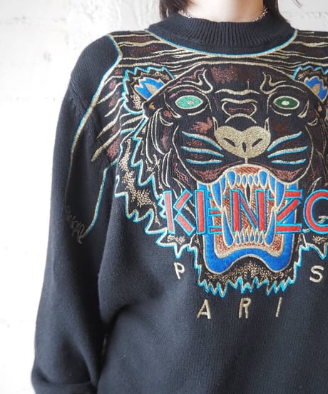 KENZO Tiger Embroidery Sweater BK