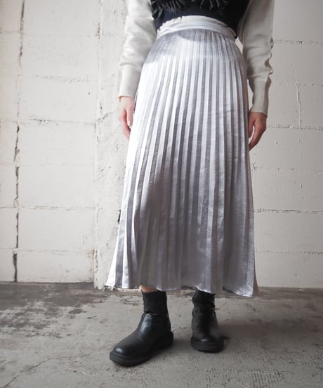 DKNY Satin Pleats Skirt SV