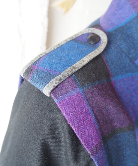 Check Pattern Dolman Jacket PURBK