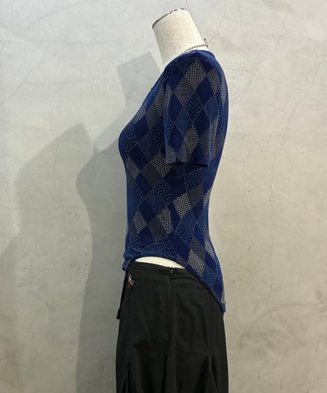 Diamond Pattern S/S Bodysuit BL