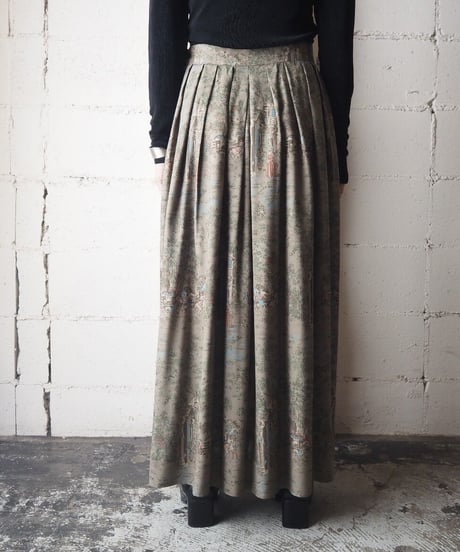 Horse Pattern Flare Skirt BE