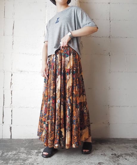 Native American Pattern Tiered Skirt BR