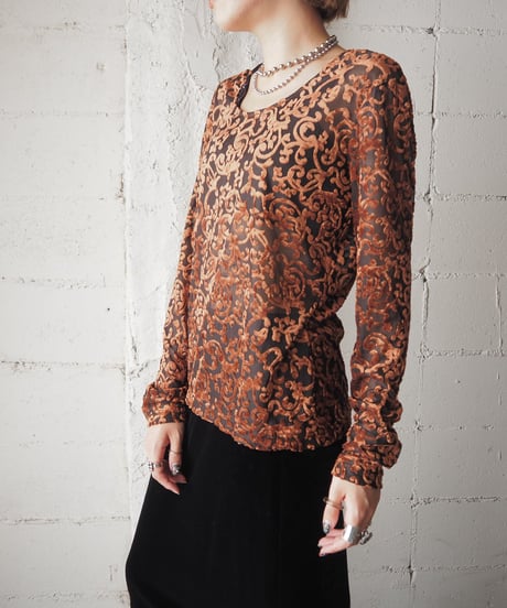 Opal Velour Botanical Pattern Cutsewn ORBR