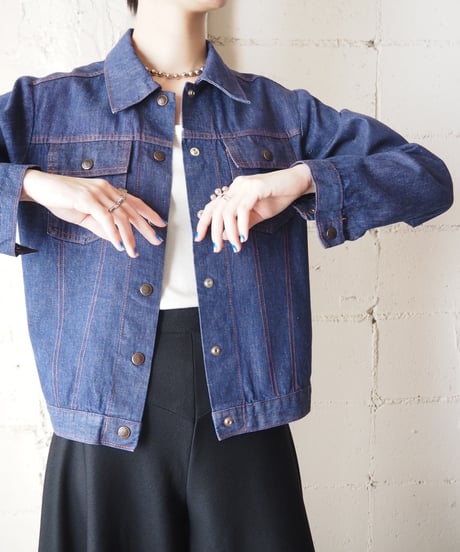 1960~70's Bat Dye Denim Jacket NV