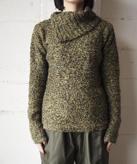 Mix Color Volume Neck Knit KA