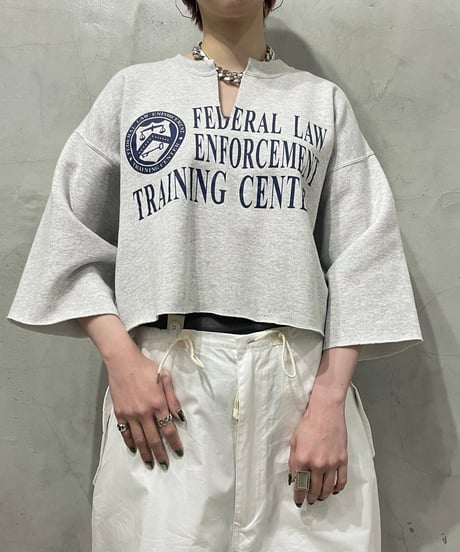 Remake Logo Print Cut Off Sweat GRNV
