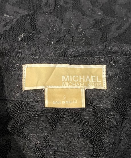 MICHAEL KORS Long Sleeve Lace Shirt BK
