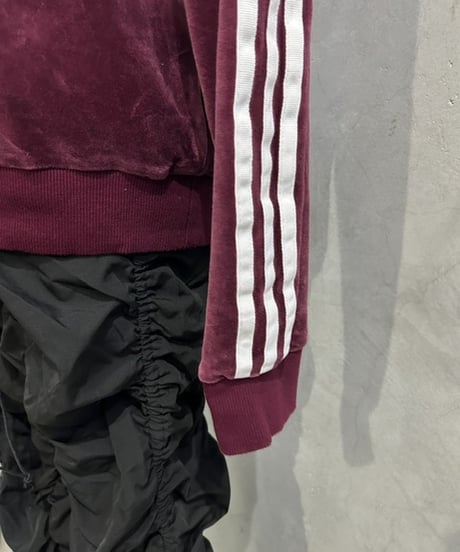 Adidas Velour Crew Neck Tops BUR