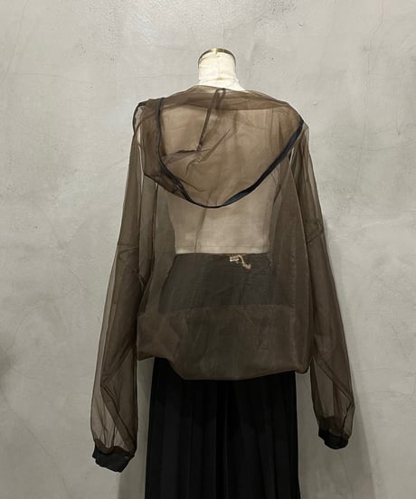 Sheer Hooded Pullover Jacket KA