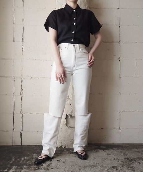 Short Sleeve Linen Shirt BK