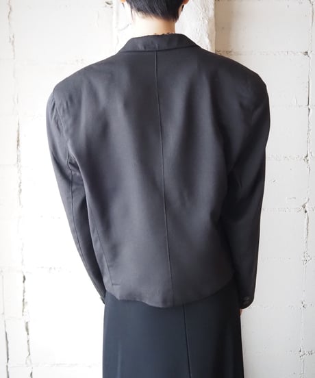 Double Breasted Short Tailored Jacket BK