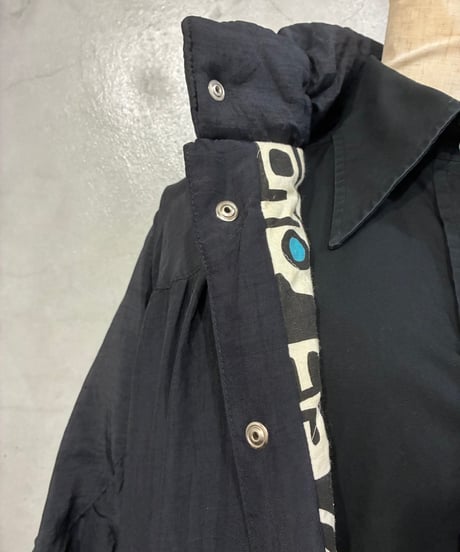 1980's Gather Design Dolman Sleeve Blouson BK