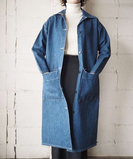Denim Long Coat BL