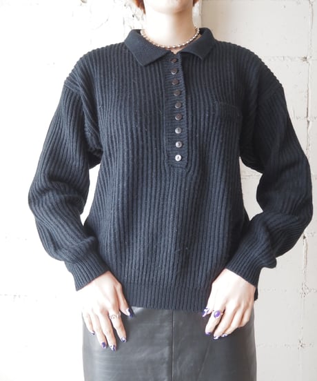 Many Button Polo Knit NV