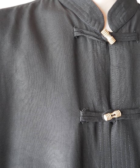 Banboo Button China Shirt Jacket BK