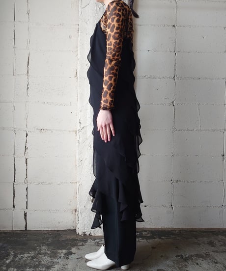 Escargot Line Camisole Dress BK