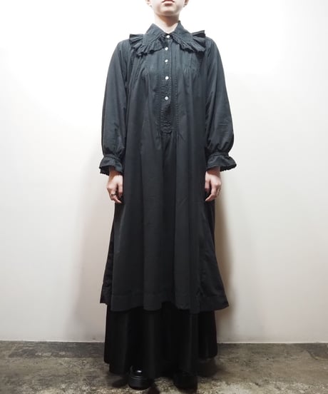 1960's EURO Frilled Collar Night Dress BK