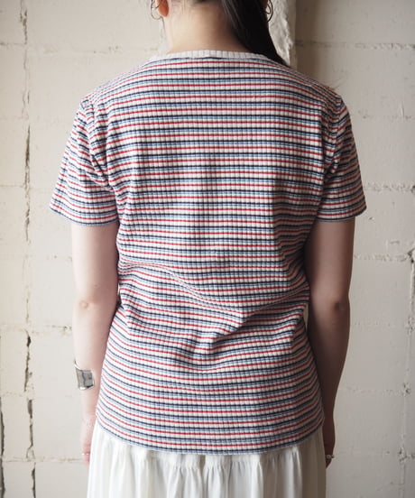 Squareneck Border Rib Knit WHRE