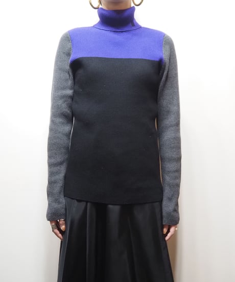 LAUREN Tricolor Rib Knit BKPUR