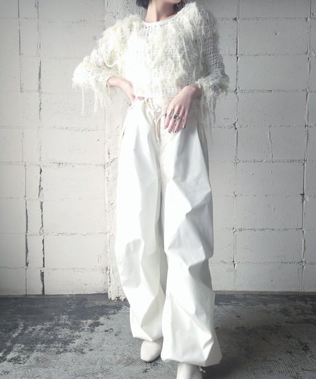 White Shaggy Knit WH